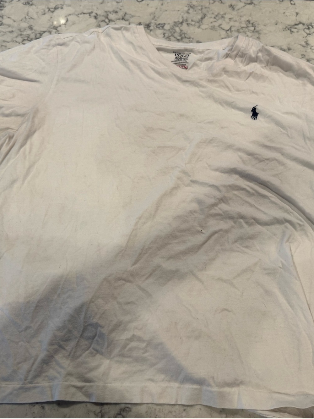 Polo by Ralph Lauren White Crewneck Tee with Navy Pony